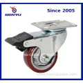 4Inch PU Trolley Wheel Caster in Red Color